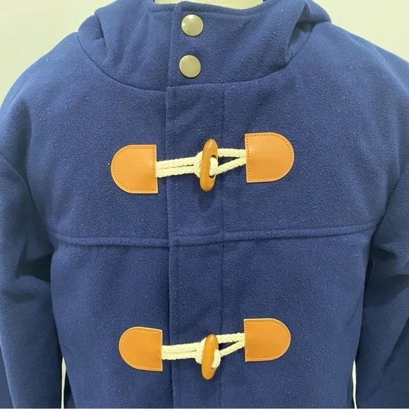 Boys' Solid Jacket With Hood - Cat & Jack™ Navy Blue Size XL - Picture 4 of 9